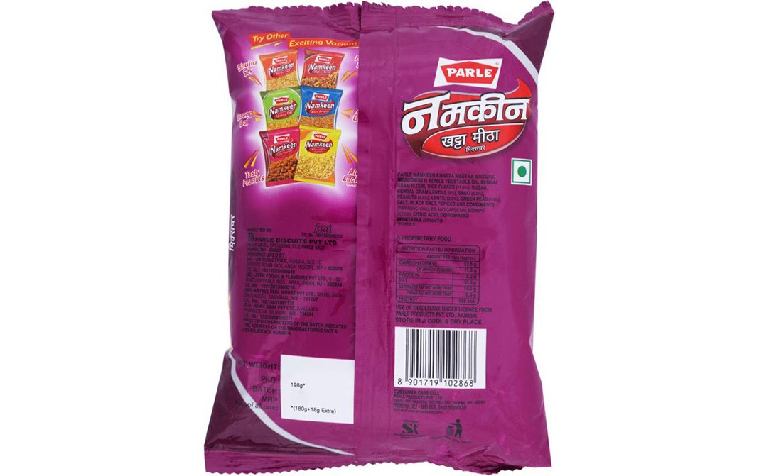 Parle Khatta Meetha Mixture   Pack  198 grams